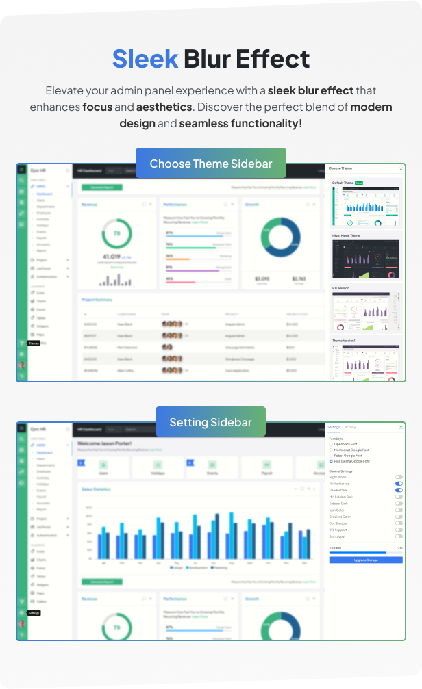 Epic Pro - React + Angular + Laravel + Bootstrap HR Management Admin Template & UI Kit