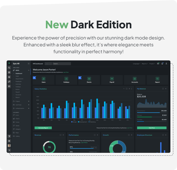 Epic Pro - React + Angular + Laravel + Bootstrap HR Management Admin Template & UI Kit