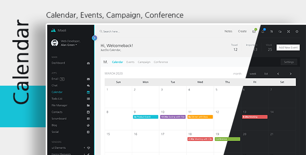 Mooli Pro - Angular, Laravel, & HTML Admin Dashboard Template