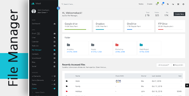 Mooli Pro - Angular, Laravel, & HTML Admin Dashboard Template