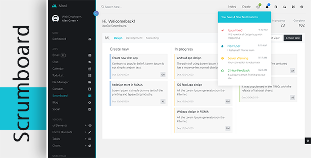 Mooli Pro - Angular, Laravel, & HTML Admin Dashboard Template